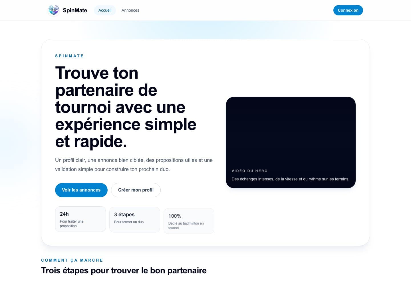 Aperçu du site SpinMate